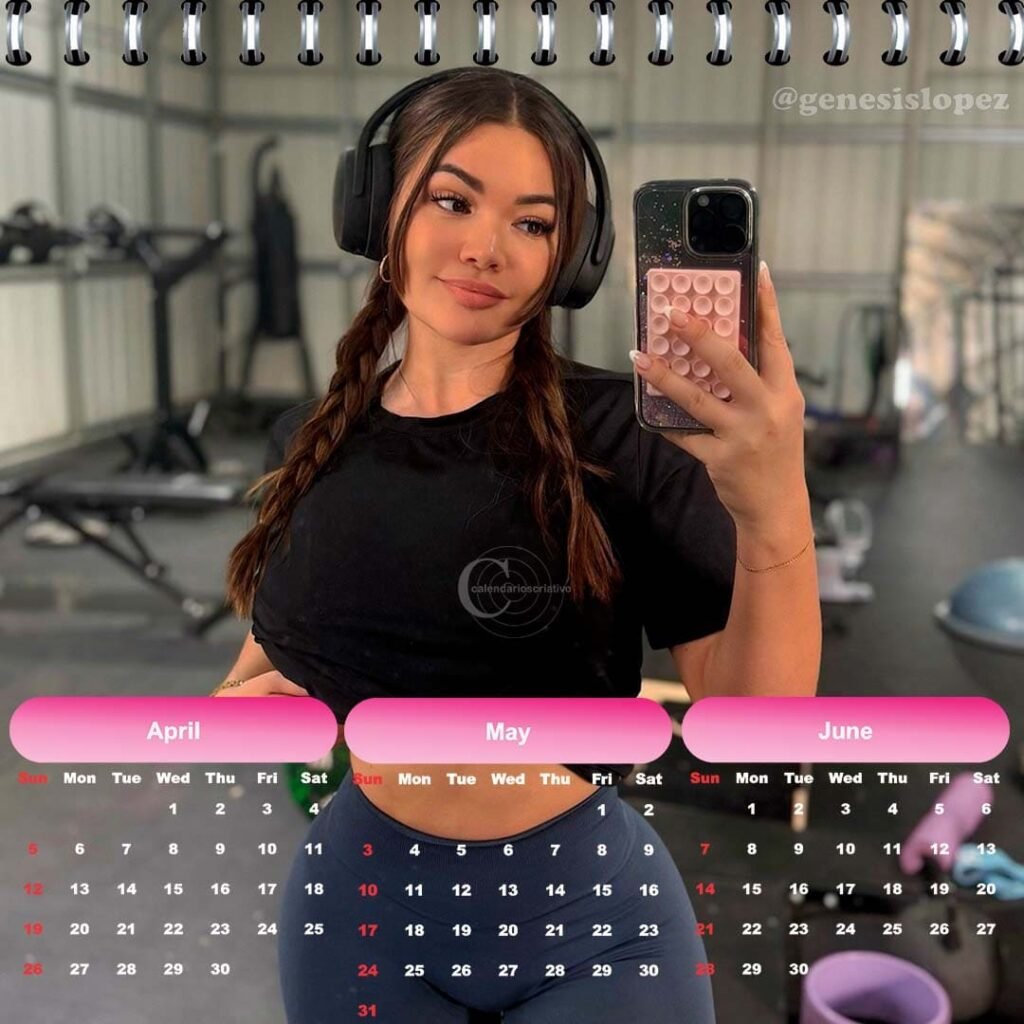 modelo genesis lopez calendario 2026,malhar