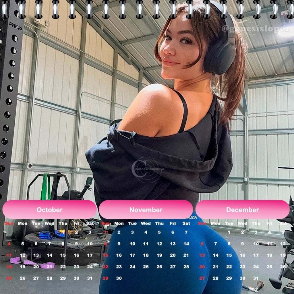 modelo genesis lopez calendario 2026,delicia