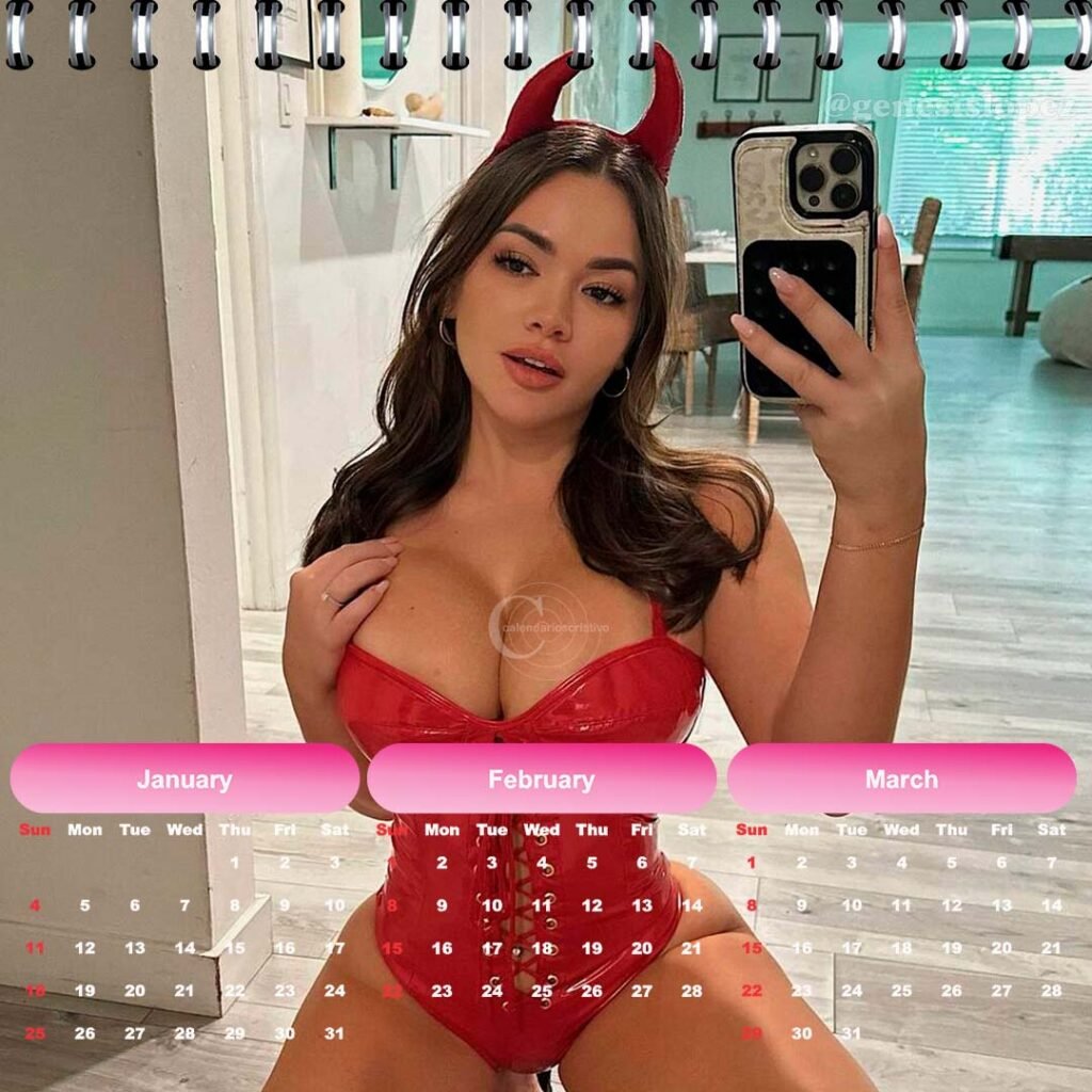 modelo genesis lopez calendario 2026,sensual