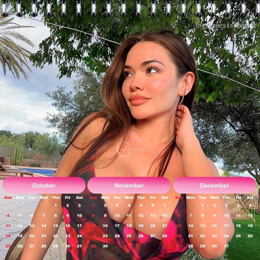 modelo genesis lopez calendario 2026,olhar