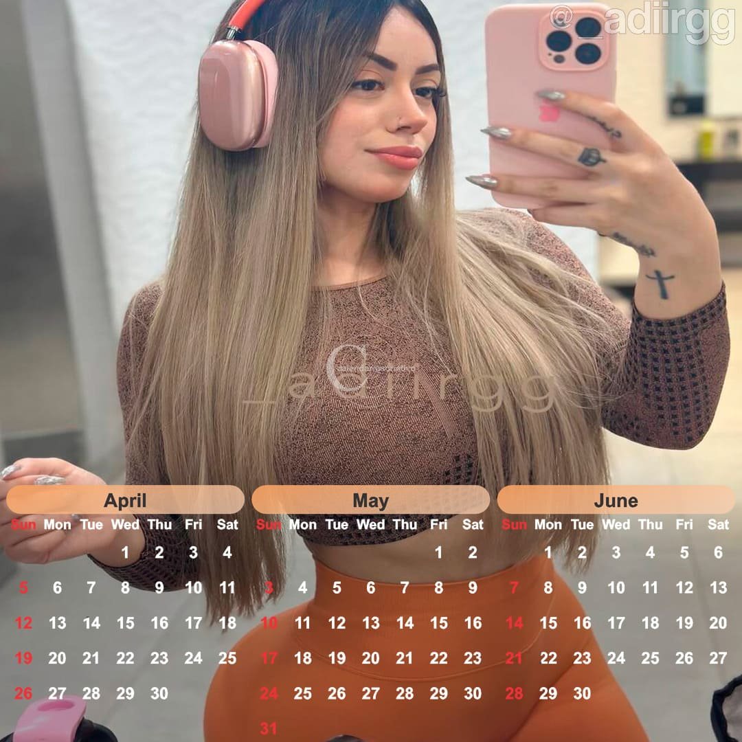 modelo Adrianna Rangel para calendário,mes de abril