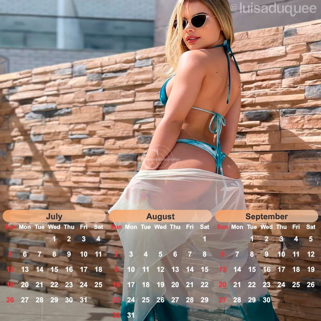 calendário 2026 modelo luisa duque