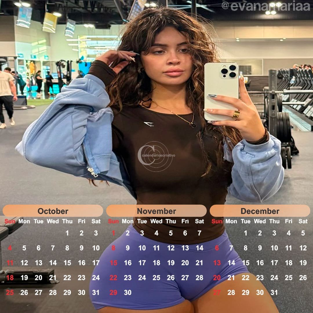 calendário 2026 modelo evana maria