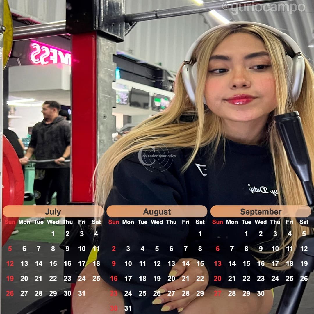 calendário fitness 2026 modelo yuriocampo