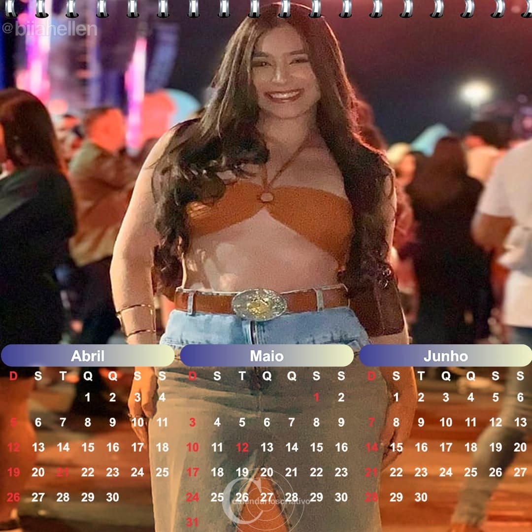 calendário criativo Bia Hellen,frente coladinha
