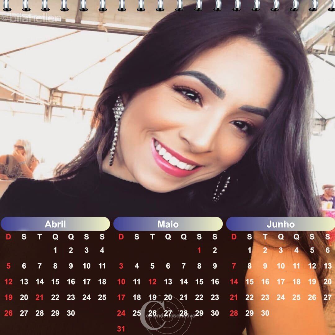 calendário criativo Bia Hellen, sorriso abencoado