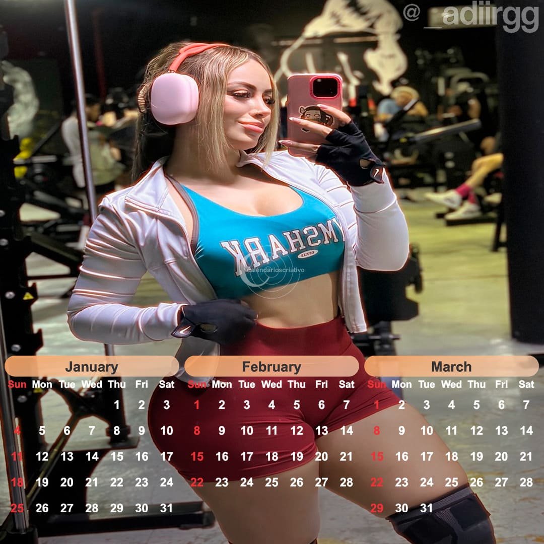 modelo Adrianna Rangel para calendário,celular