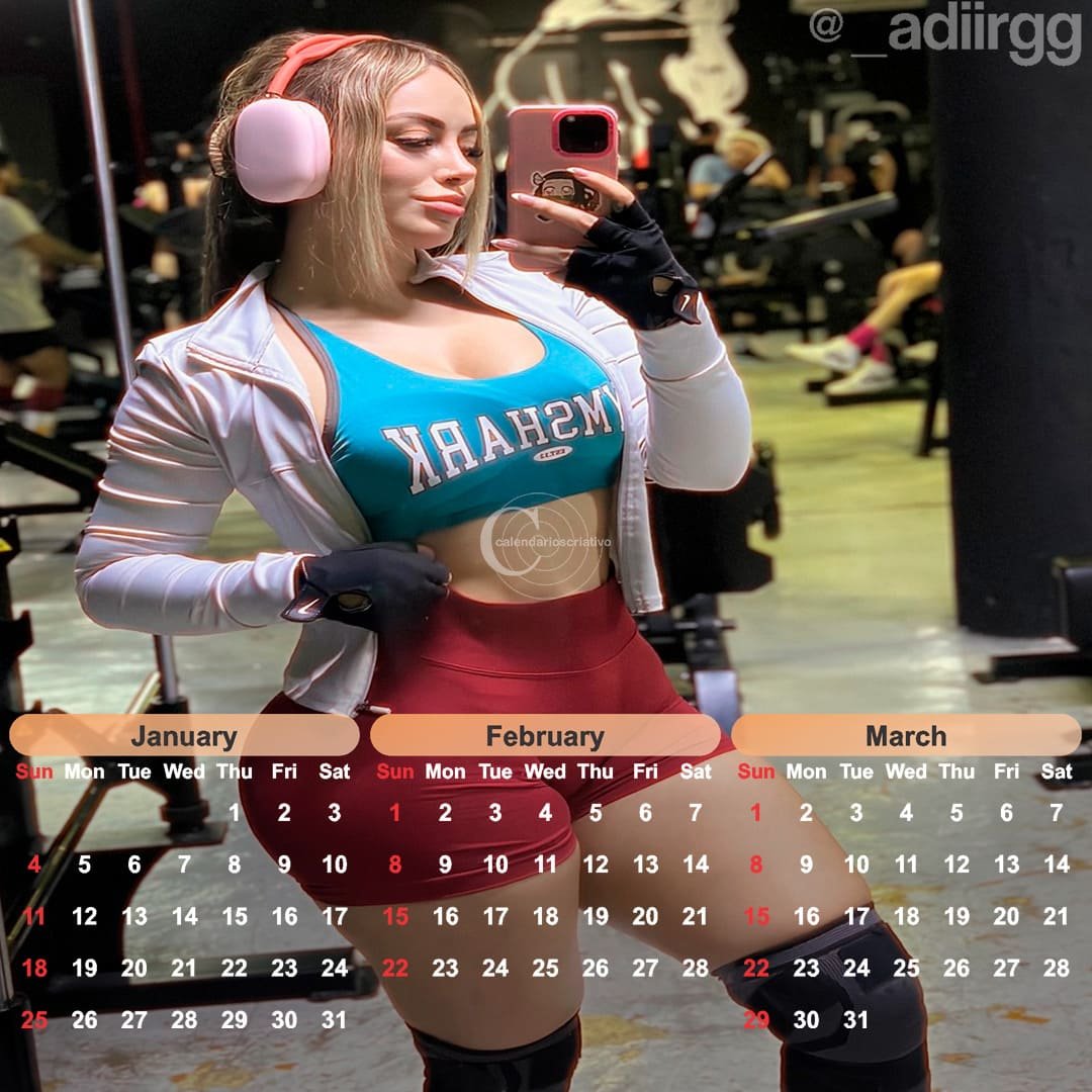 modelo Adrianna Rangel para calendário,pose