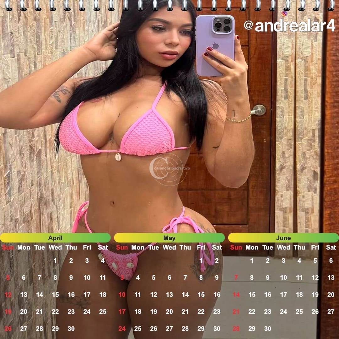 Calendário 2026 Premium - Modelo Andrea Lara